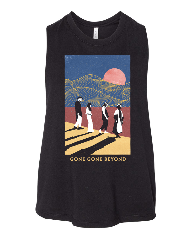 Women’s Sun Desert Crop Tank (Black)